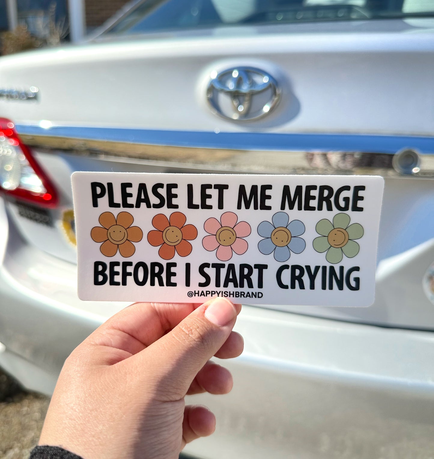 Let Me Merge Bumper Sticker